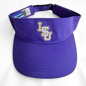 Adult Adjustable LSU Visor Top of The World Memory Fit Band Louisiana State Tige